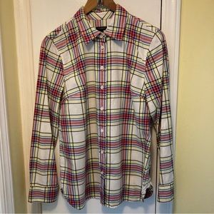 Talbots button up plaid shirt